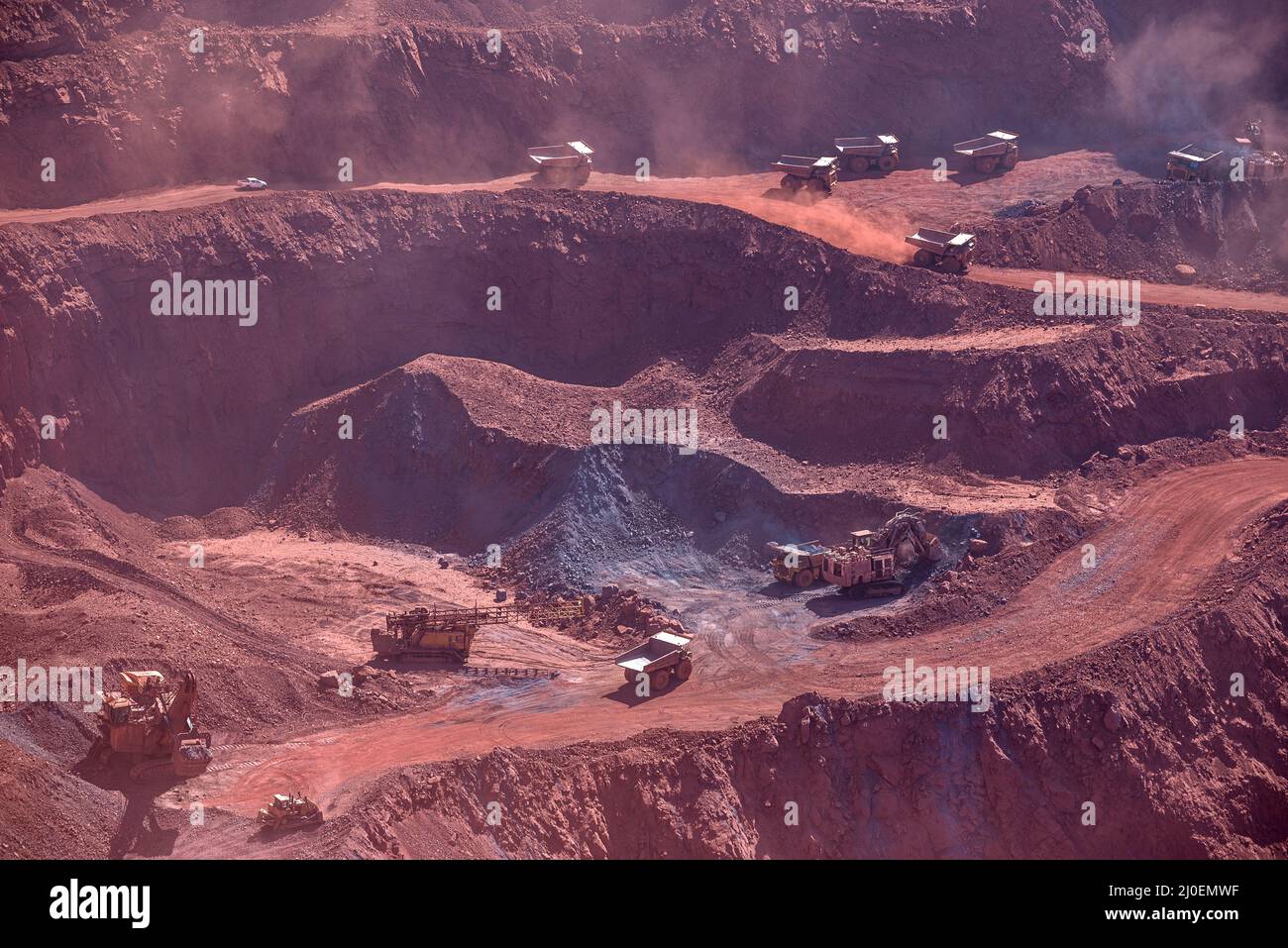 Ansicht der Eisenerzmine, Zouerat, Mauretanien Stockfoto