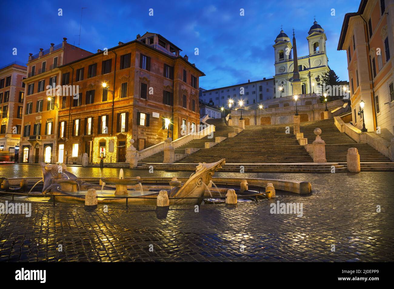 Spanische Treppe am Spagna Platz Stockfoto