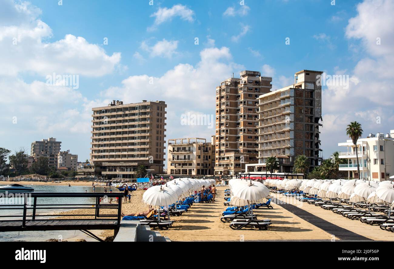 Famagusta Strand Nordzypern Stockfoto