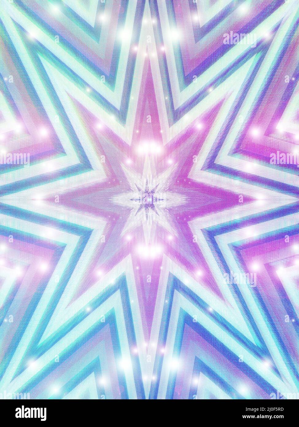 Ein abstraktes, funkelndes Starburst-Hintergrundbild. Stockfoto