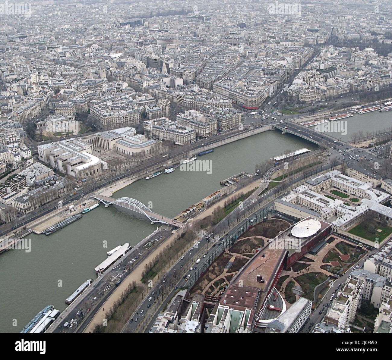 Das Stadtbild von Paris in Frankreich vom Eifelturm Stockfoto