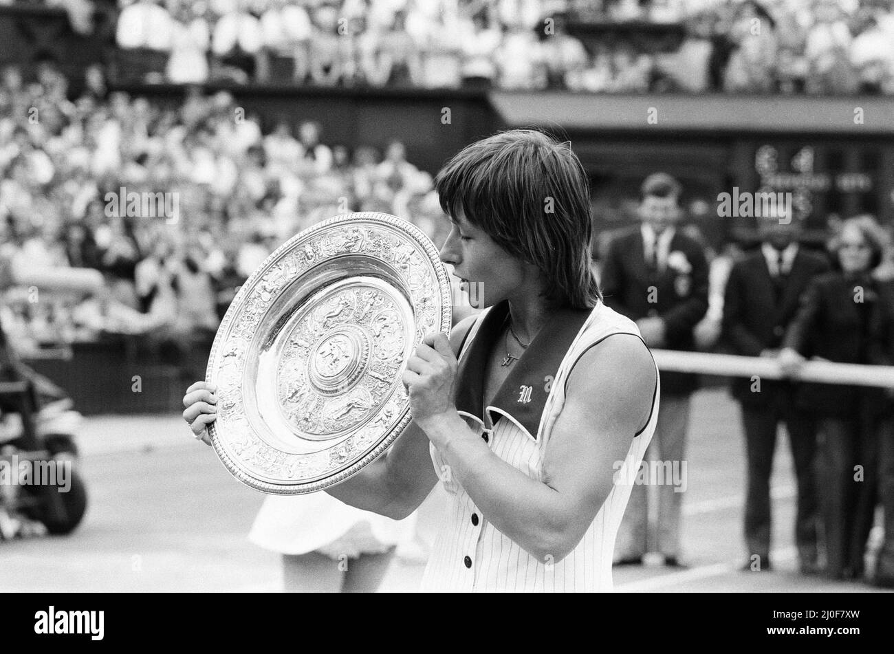 Photo de presse vintage Tennis, Wimbledon, Navratilova, Evert, 1978
