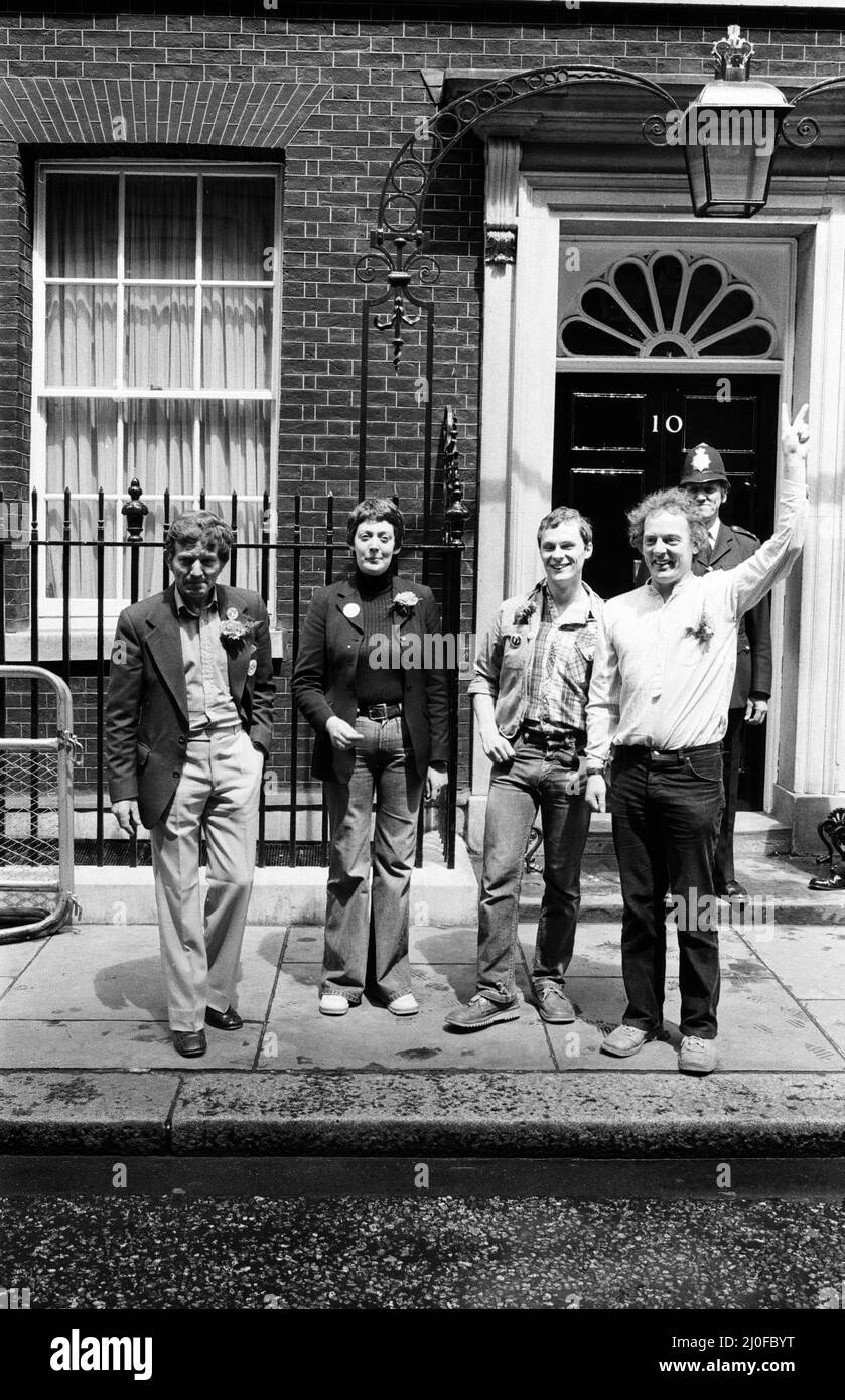 Schwulenrechte marschieren in der Downing Street 10. 28.. Juni 1980. Stockfoto