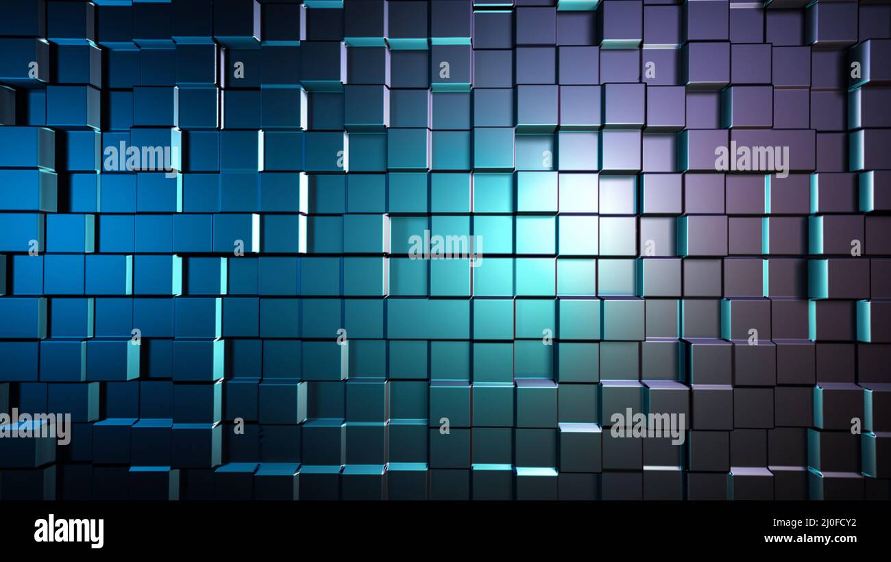 Metallische helle Quadrate Hintergrund Stockfoto