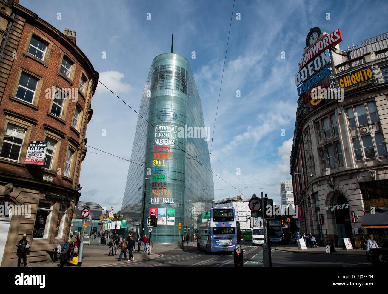 National Football Museum Manchester Großbritannien Stockfoto