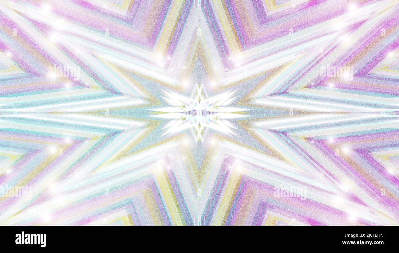 Ein abstraktes, funkelndes Starburst-Hintergrundbild. Stockfoto