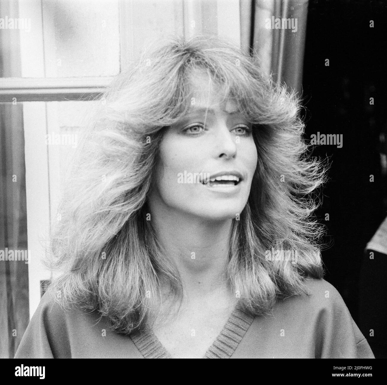 DIE USSchauspielerin Farrah Fawcett Majors, aufgenommen bei einem