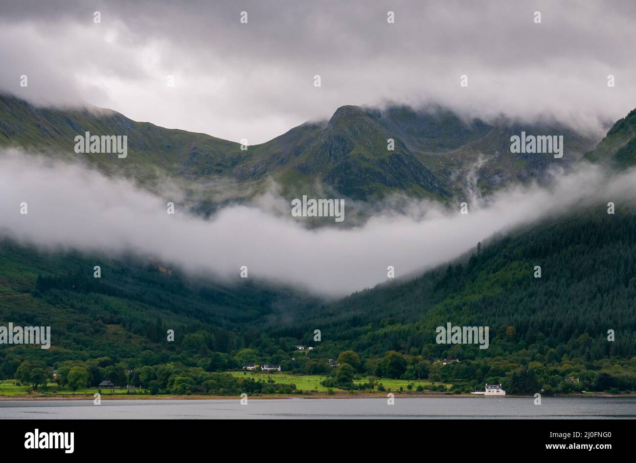Schottische Berglandschaft in Fort Williams im schottischen Glencoe-Gebiet Stockfoto