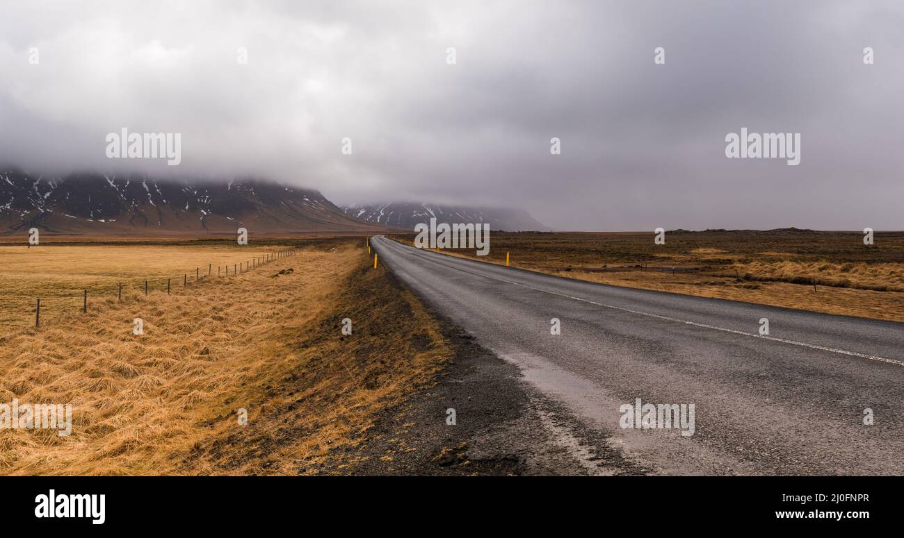 Landstraße Island Stockfoto
