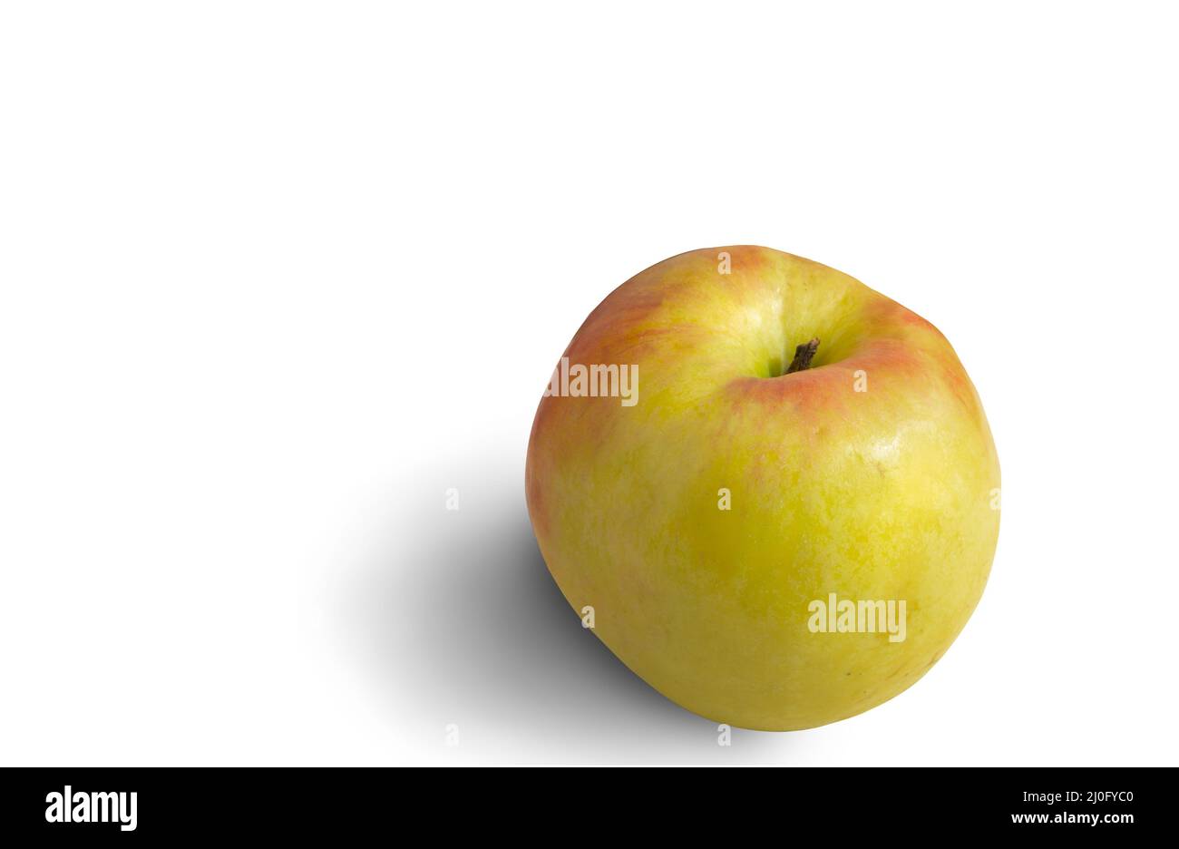 Großer reifer Apfel auf weißem Hintergrund Stockfoto