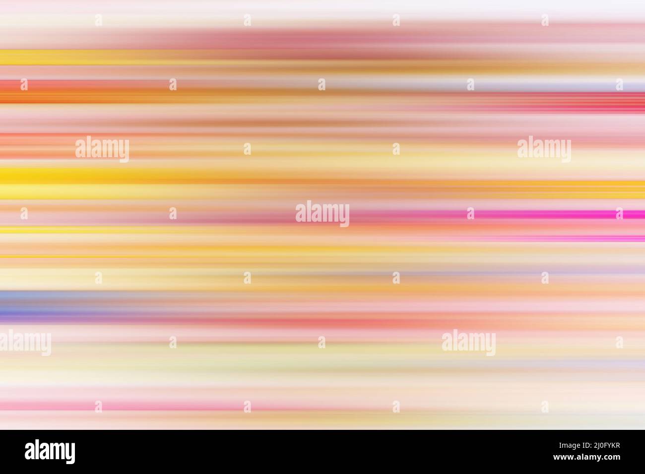Unscharfer abstrakter Regenbogen-Hintergrund in Pastellfarben mit horizontalen Streifen Stockfoto