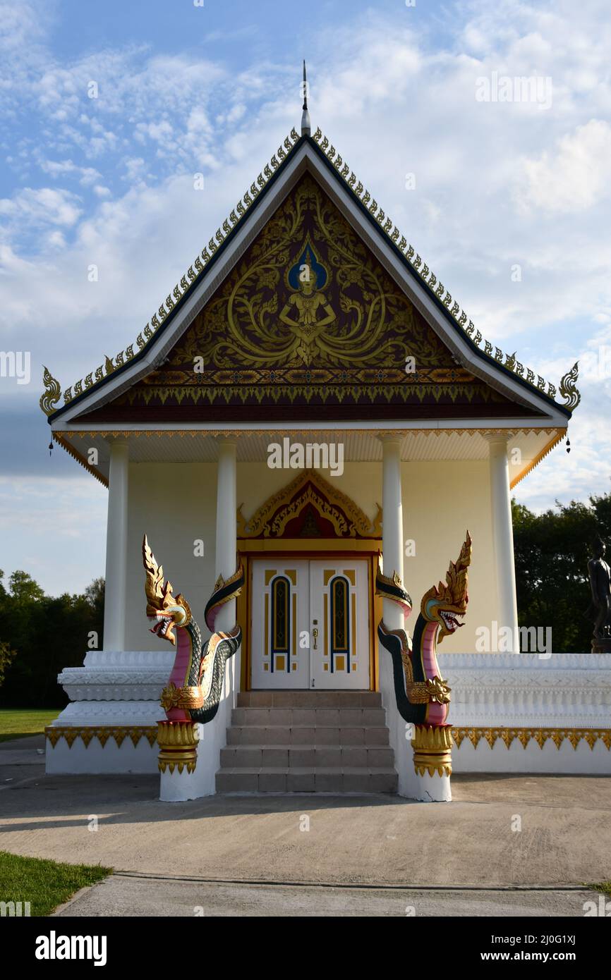 Lao Buddha Ariyamedtaram Tempel in Morris, Connecticut Stockfoto