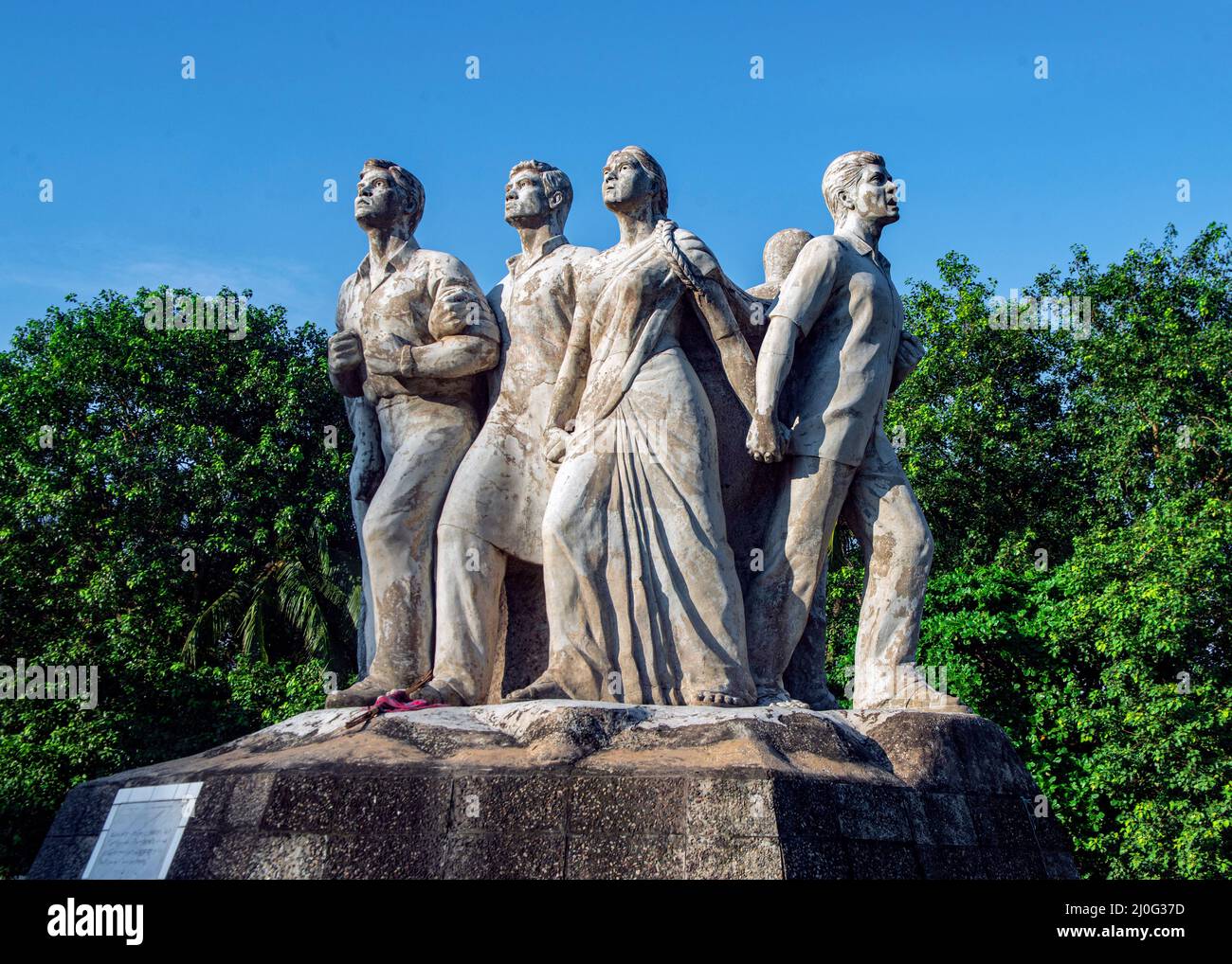 Raju Memorial Skulptur. Stockfoto