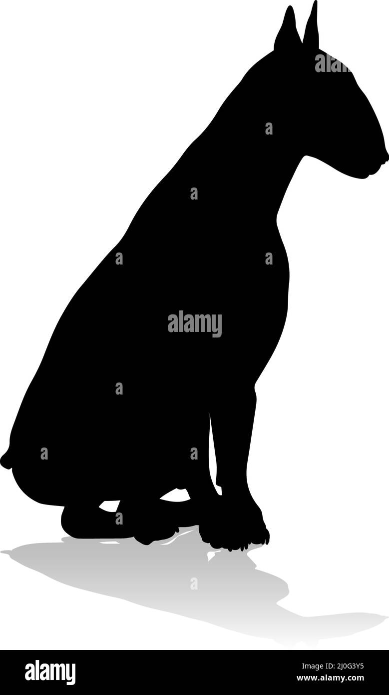 Hund Silhouette Haustier Stock Vektor