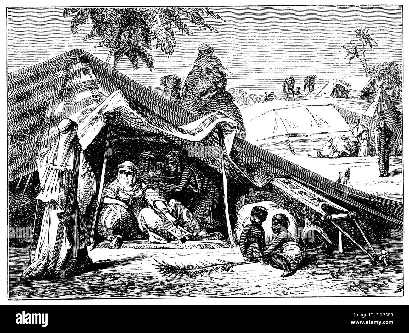 Arabisches Zelt, C. römer u. AX v. W. Aarland (, 1906), Arabisches Zelt, Tente arabe Stockfoto