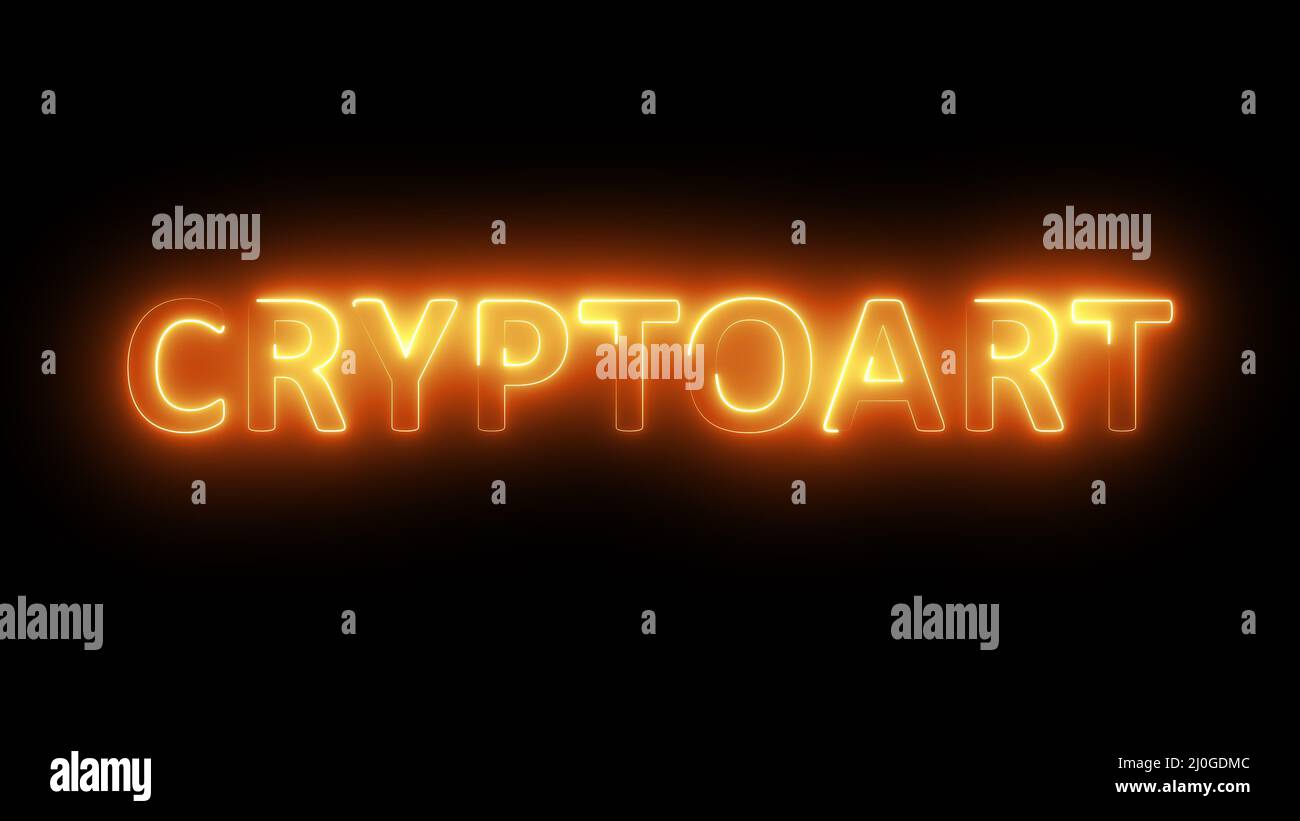 Leuchtende Inschrift kryptographisch abstrakter Hintergrund. Stockfoto