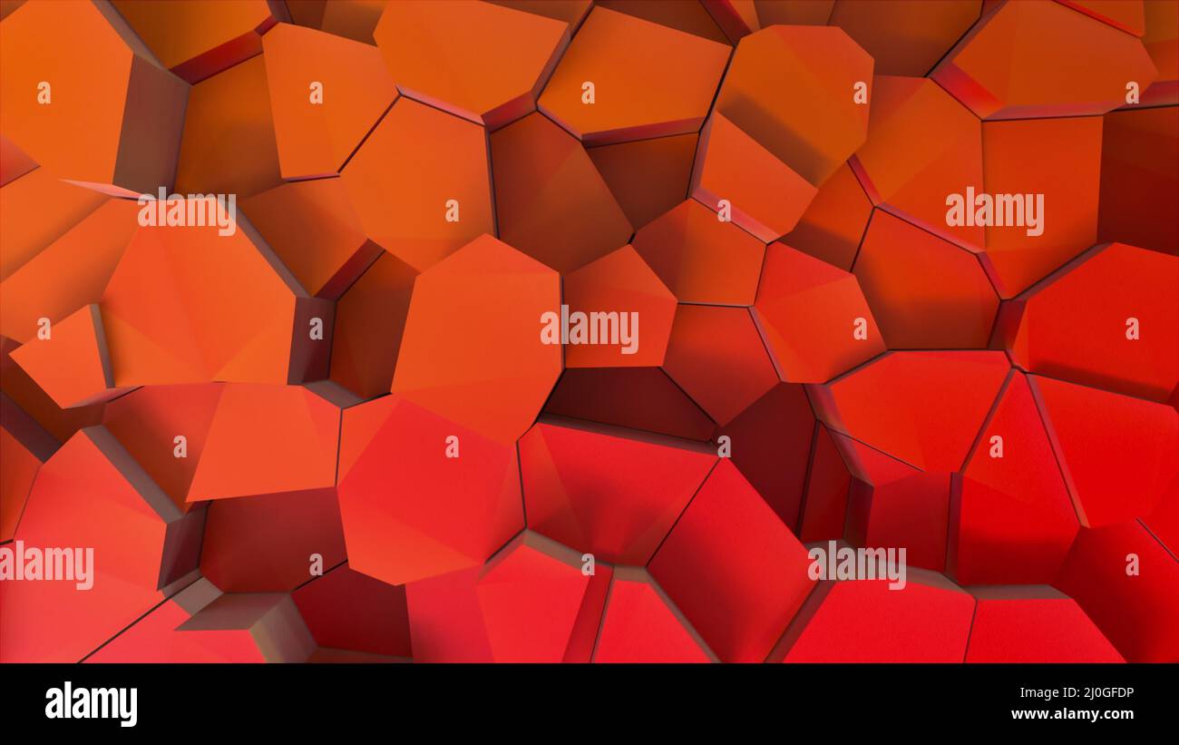 Gesprungene Polygone Oberfläche abstrakter Hintergrund. Stockfoto