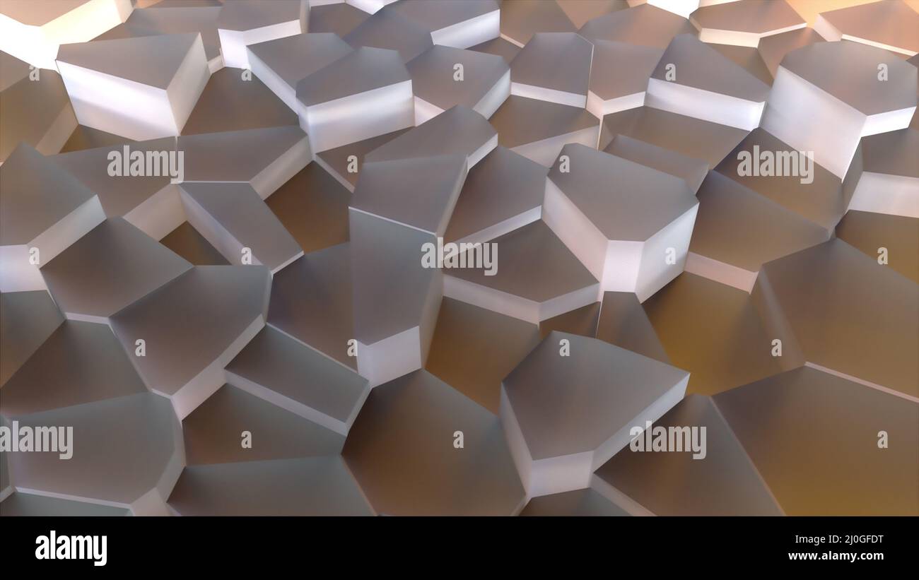 Gesprungene Polygone Oberfläche abstrakter Hintergrund. Stockfoto