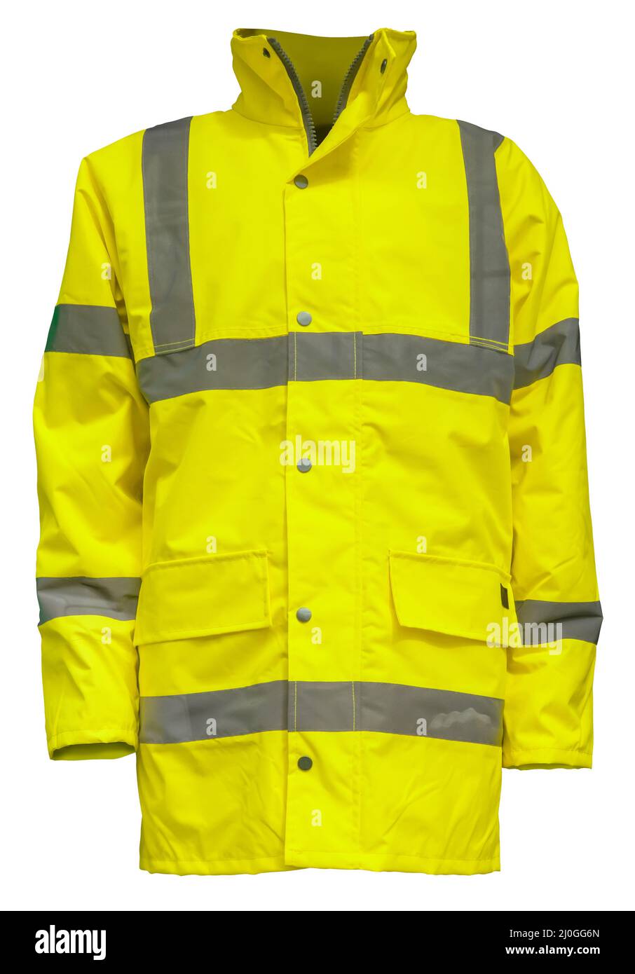 Isolierte Gelbe, Gut Sichtbare Jacke Stockfoto