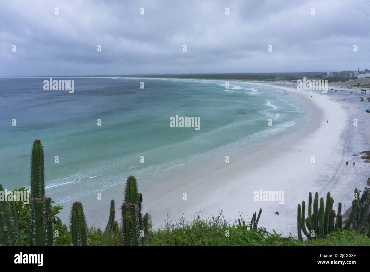 Arraial do Cabo, Praia Grande Tropical Beach View, Brasilien, Südamerika Stockfoto