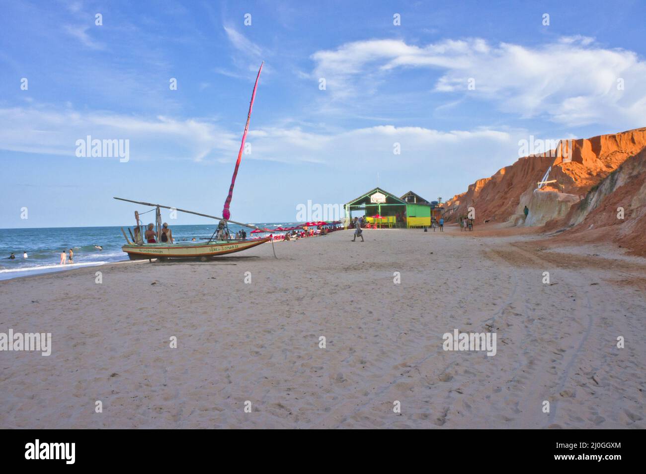 Canoa Quebrada, tropischer Strandblick, Fortaleza, Brasilien, Südamerika Stockfoto