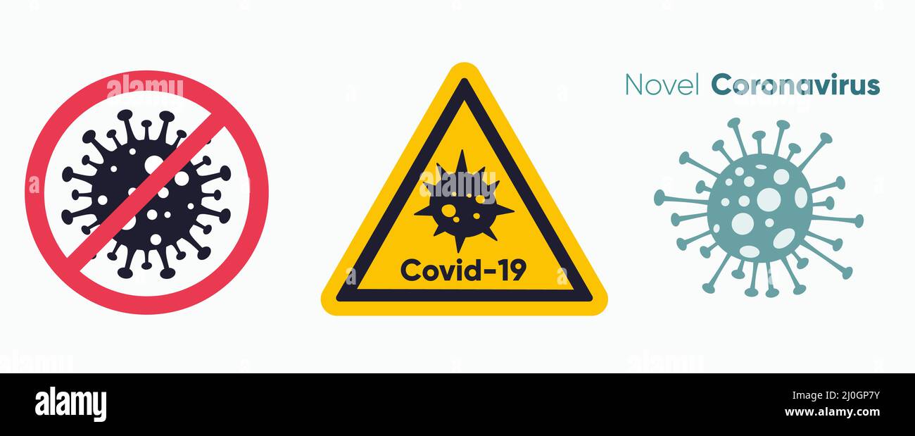 Coronavirus-Stoppschild. Vector Covid-19 Konzeptbild Stock Vektor