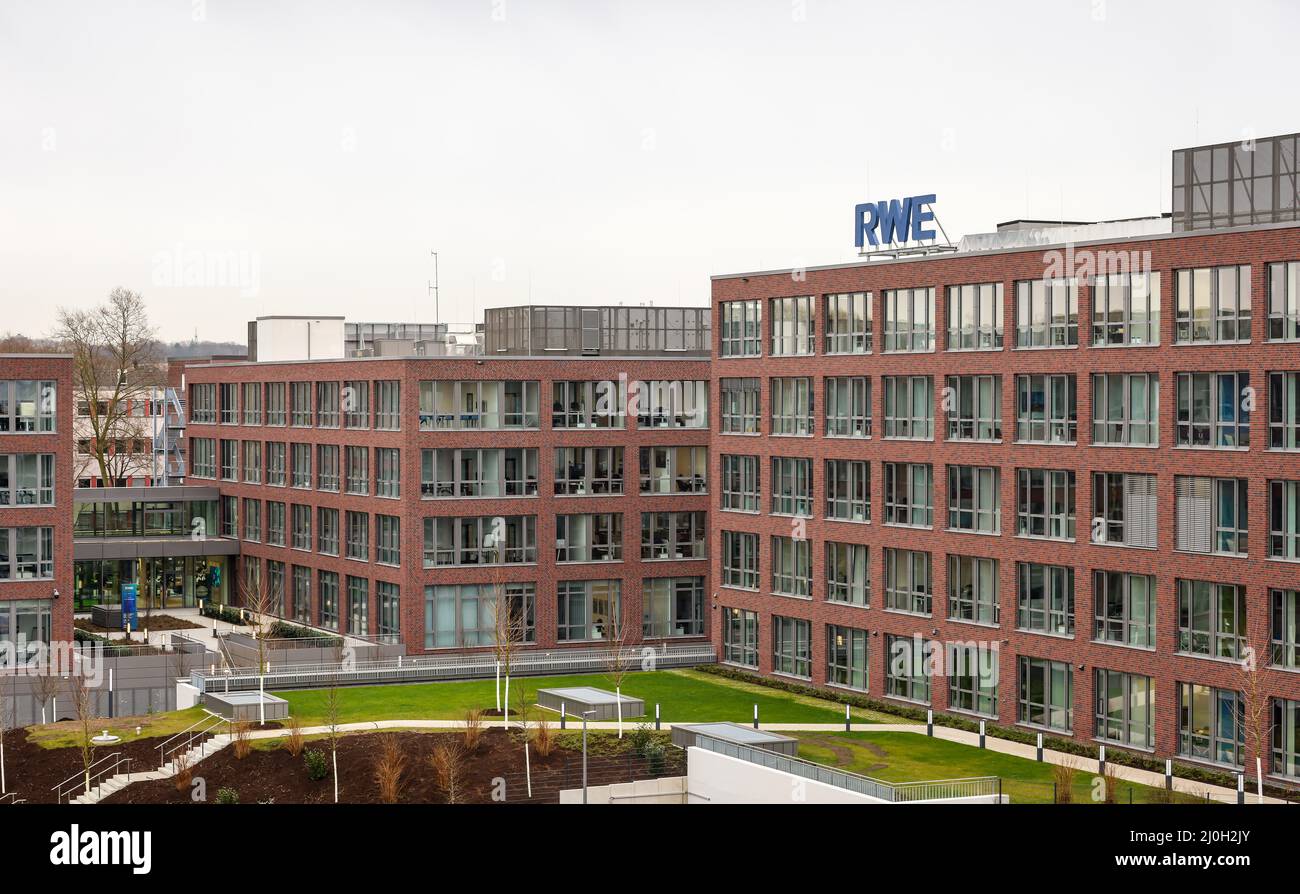 Essen, Nordrhein-Westfalen, Deutschland - RWE-Zentrale, neuer RWE-Campus im Landkreis Altenessen. Stockfoto