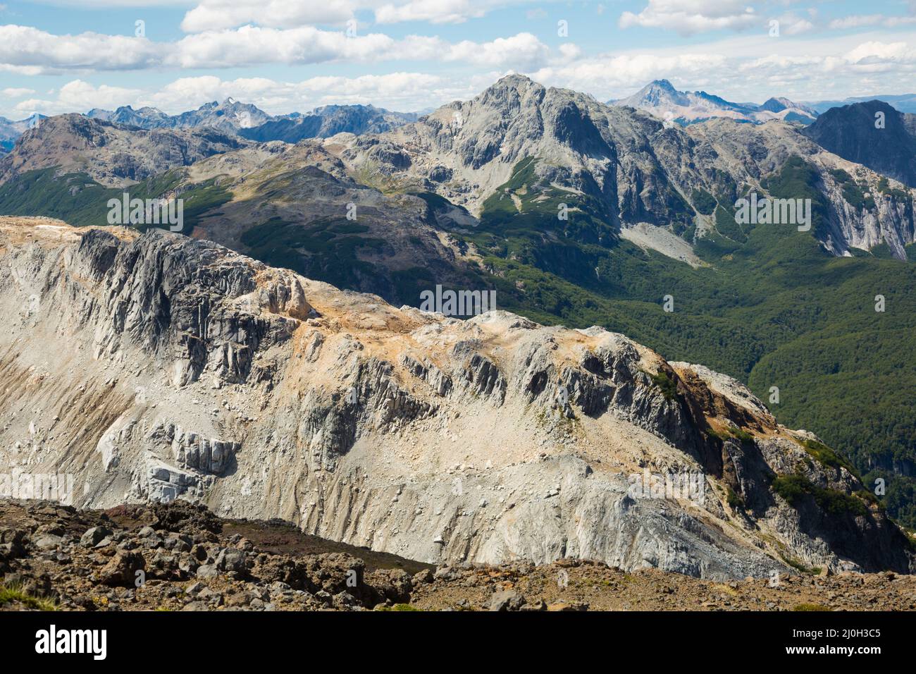Tronador-Vulkan und Gletscher Stockfoto
