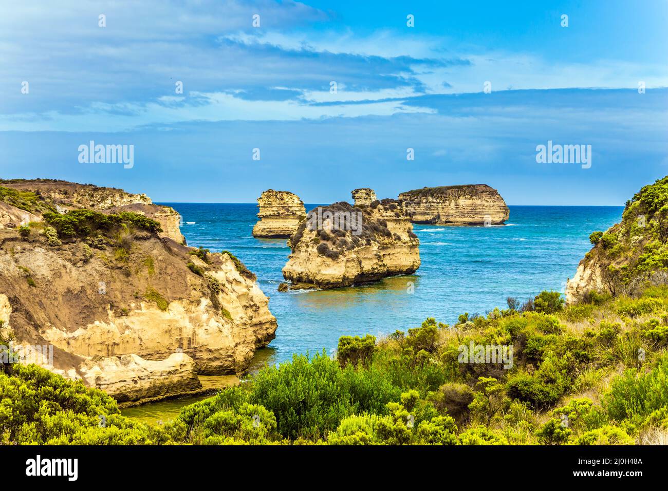 Grünes Meerwasser Stockfoto