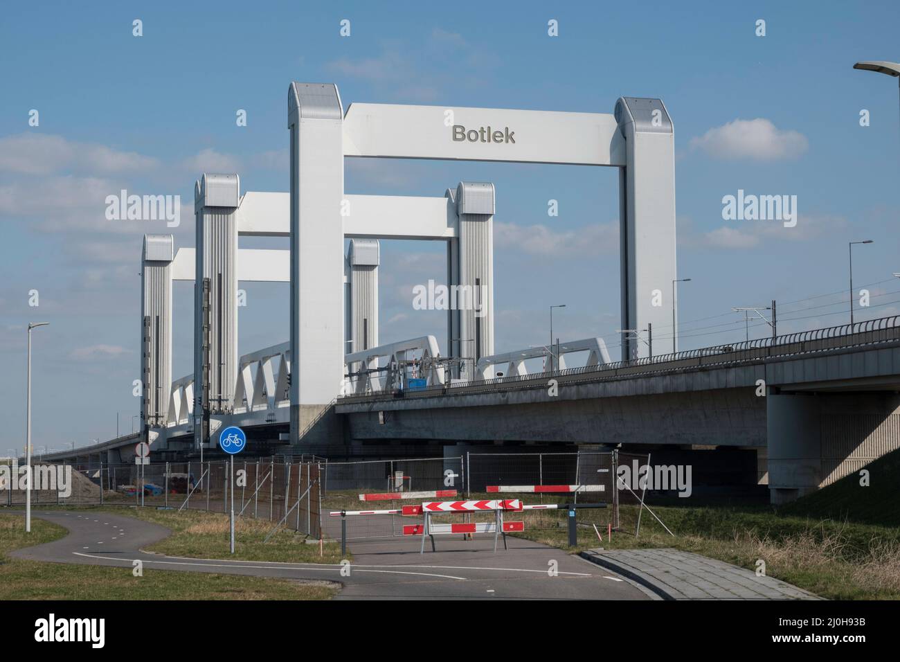 Die Botlekbrug eine Brücke in holland mit vielen Problemen von der Eröffnung Stockfoto