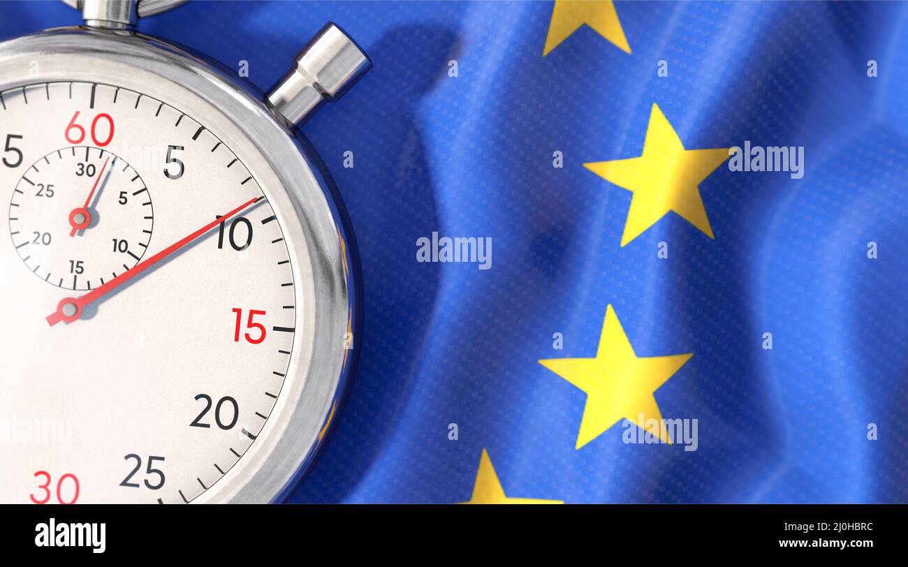 EU - die Zeit läuft aus Stockfoto