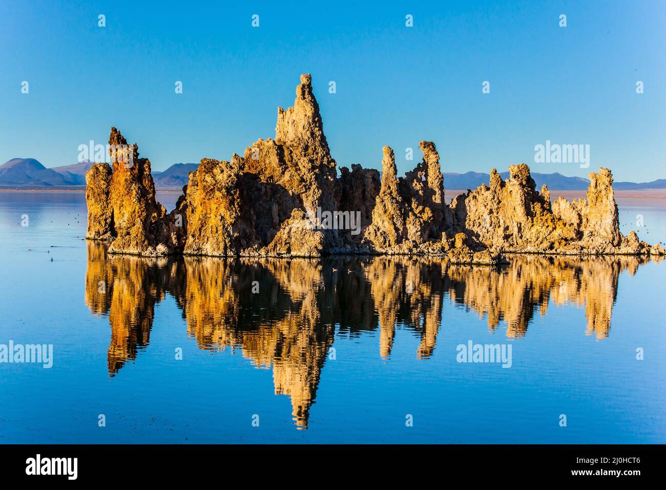 Sonnenuntergang am See Stockfoto