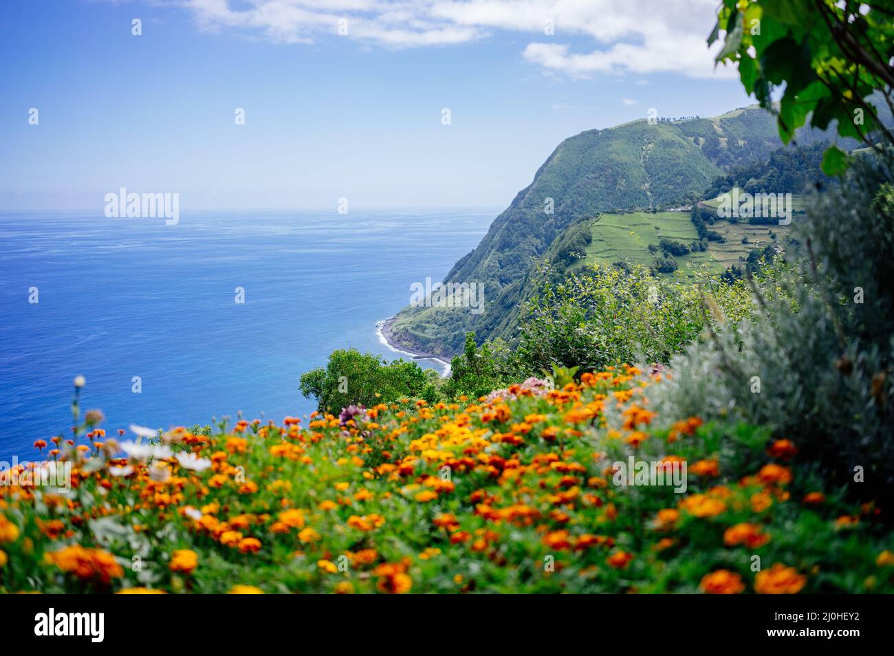 Miradouro de Sossego Sicht, Insel Sao Miguel, Azoren, Portugal Stockfoto