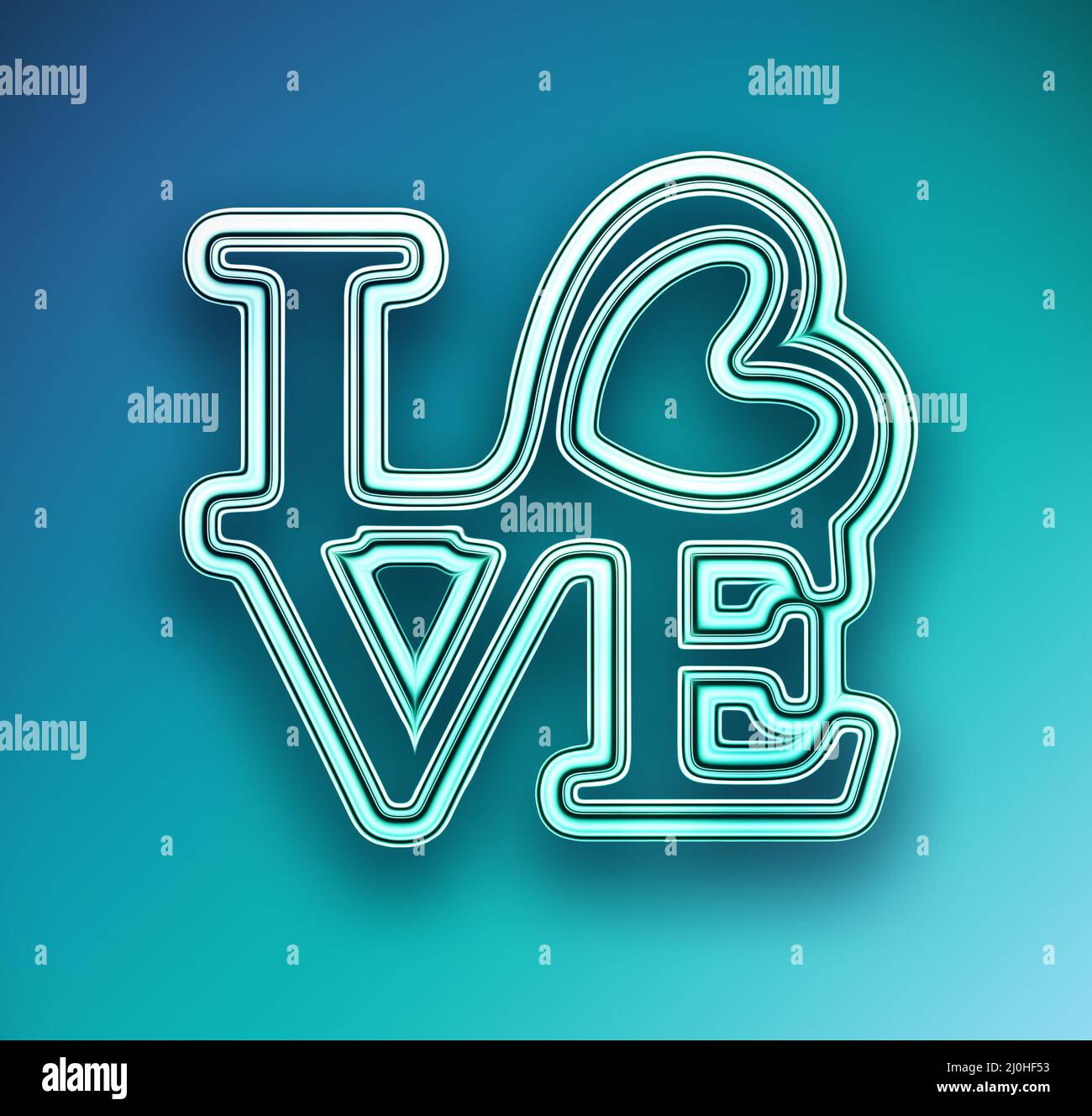 Einfaches Design mit Text Liebe Stockfoto