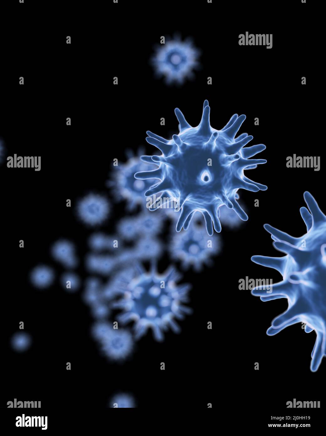Grippevirus in der Luft Stockfoto