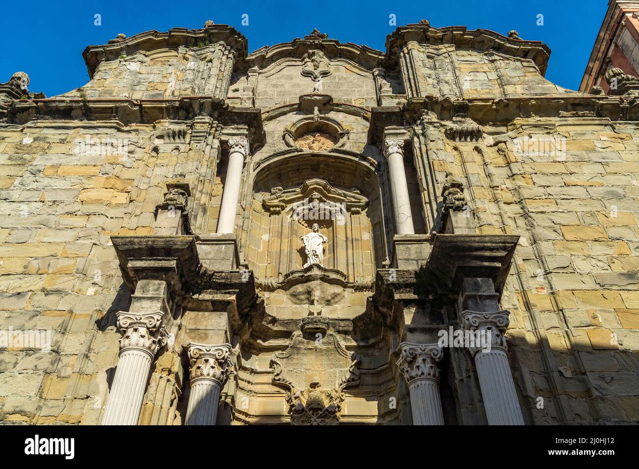 Kirche des St. Matthias Iglesia de San Mateo in Tarifa, Andalusien, Spanien | Kirche des Hl. Matthäus in Tarifa, Andalusien, Spanien Stockfoto