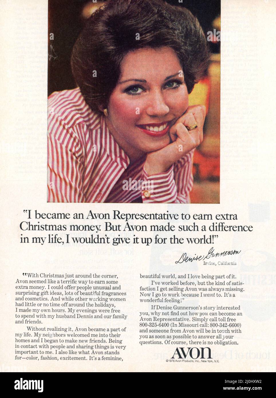 Vintage November 1976 Anzeige für das „Ladies“ Home Journal, USA Stockfoto