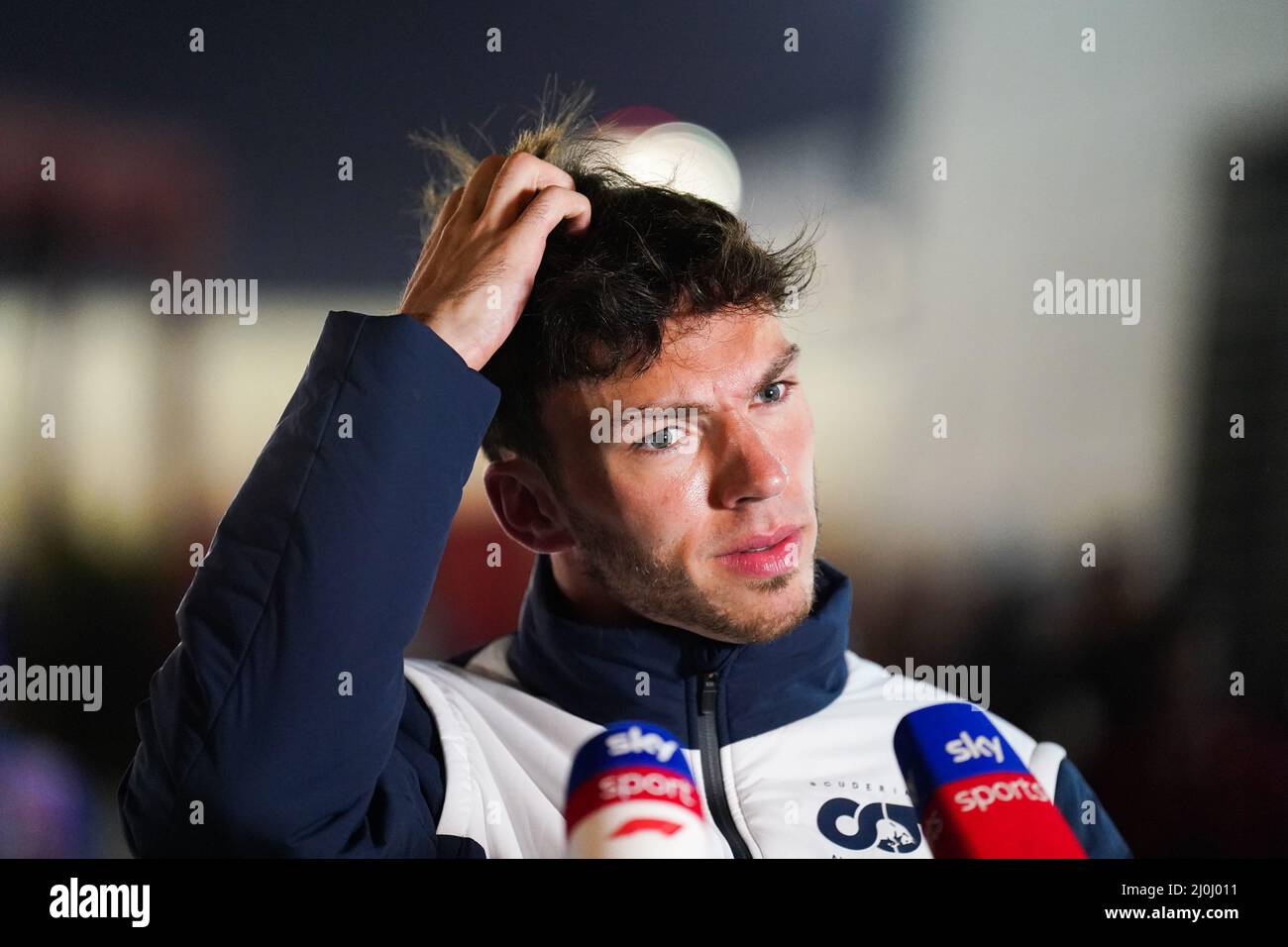 Bahrain International Circuit, Sakhir, Bahrain am 19. März 2022 Pierre Gasly 10 (FRA), Scuderia AlphaTauri AT03 während der FORMEL 1 GULF AIR BAHRAIN GRAND PRIX 2022, Eleanor Hoad Stockfoto