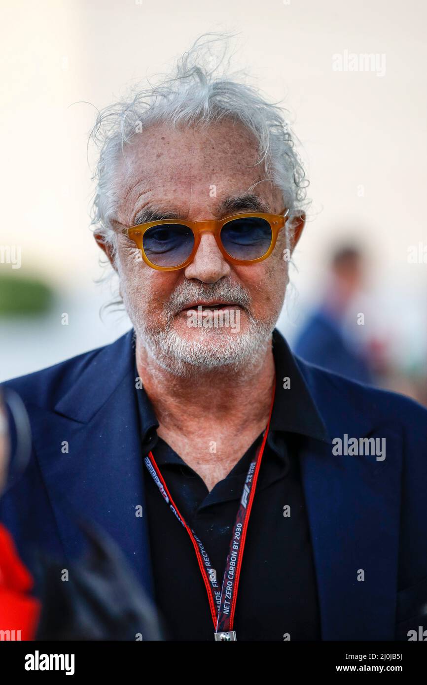 Flavio Briatore während des Formel 1 Gulf Air Bahrain Grand Prix 2022, 1. Runde der FIA Formel 1 Weltmeisterschaft 2022, auf dem Bahrain International Circuit, vom 18. Bis 20. März 2022 in Sakhir, Bahrain - Foto Xavi Bonilla / DPPI Stockfoto