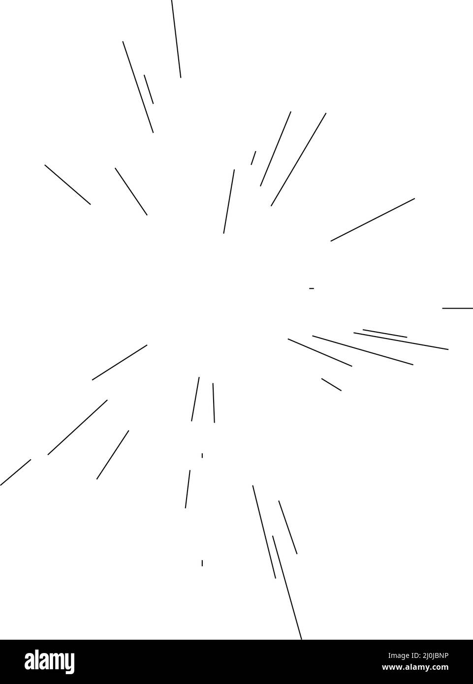 Strahlen Sie Linien, Strahlen, Strahlen aus. Strahlende, radiale Sonne, Starburst mit zufälliger Linienführung - Stock-Vektor-Illustration, Clip-Art-Grafiken Stock Vektor