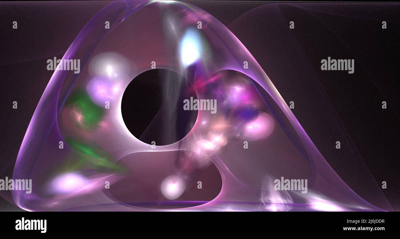 Abstrakter Hintergrund von bunten Elementen auf einem dunklen Hintergrund Stockfoto