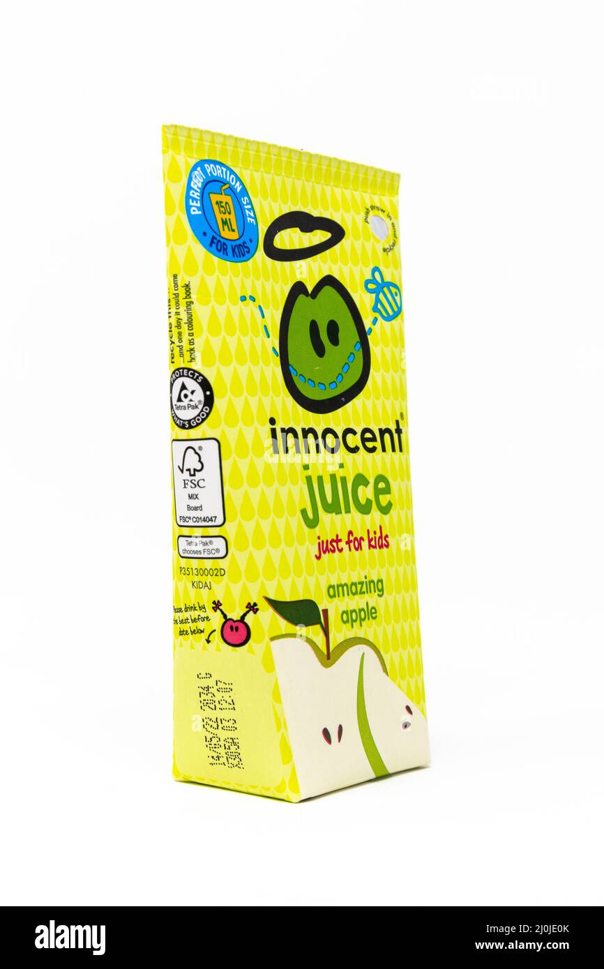 Unschuldiger Saft nur für Kinder Amazing Apple Stockfoto