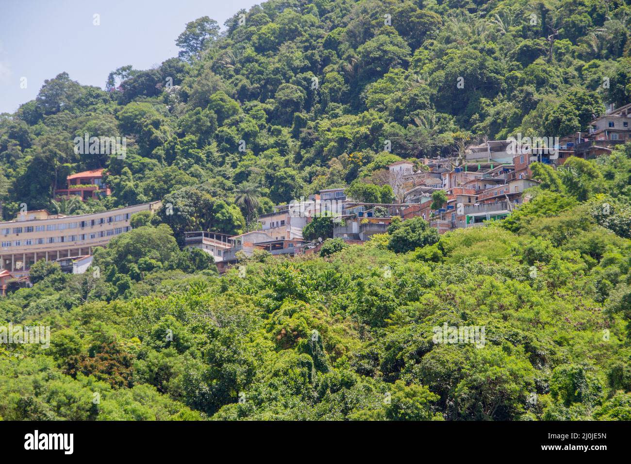 Julio Otoni Favela im Stadtteil Laranjeiras in Rio de Janeiro, Brasilien. Stockfoto