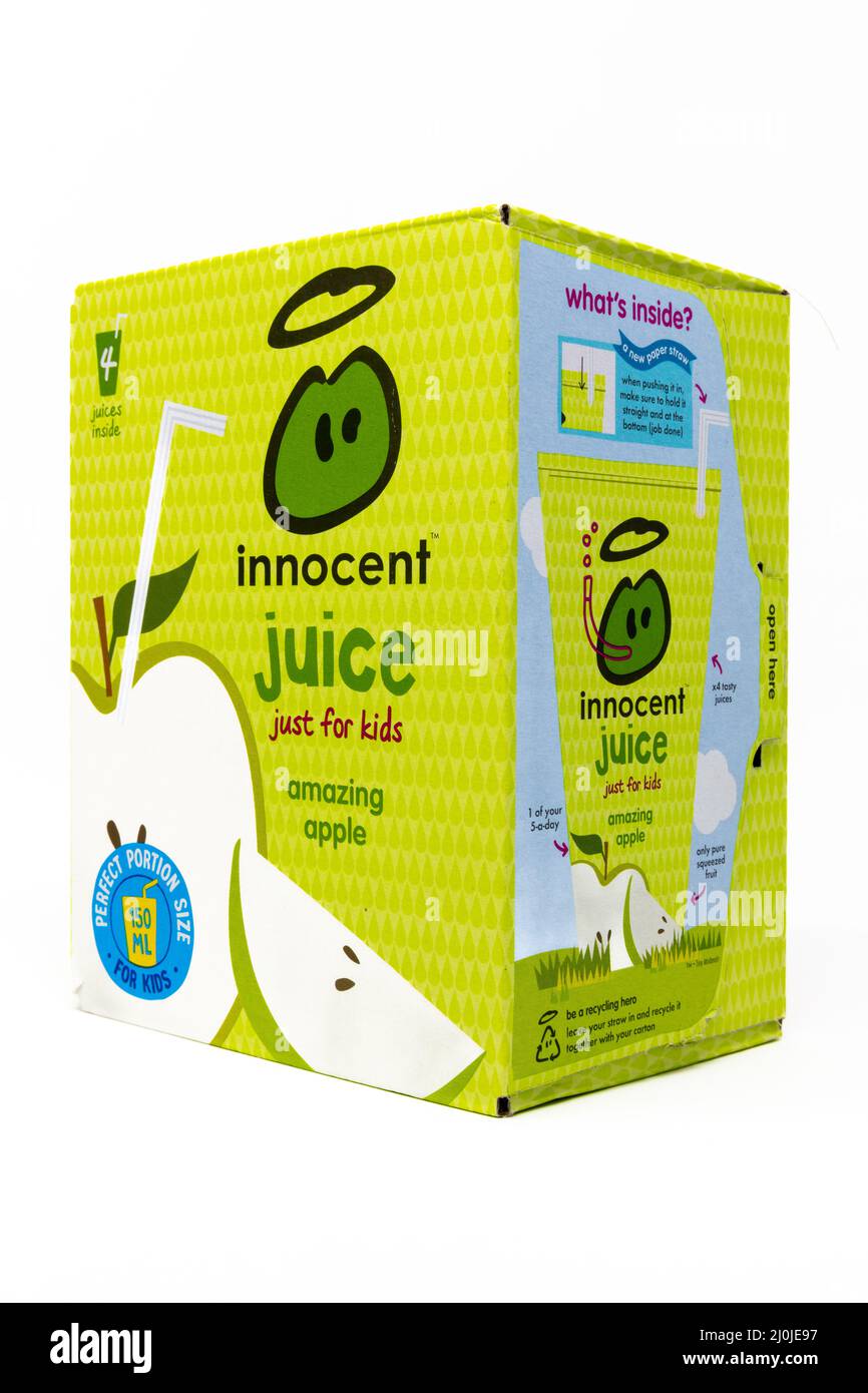 Unschuldiger Saft nur für Kinder Amazing Apple Stockfoto