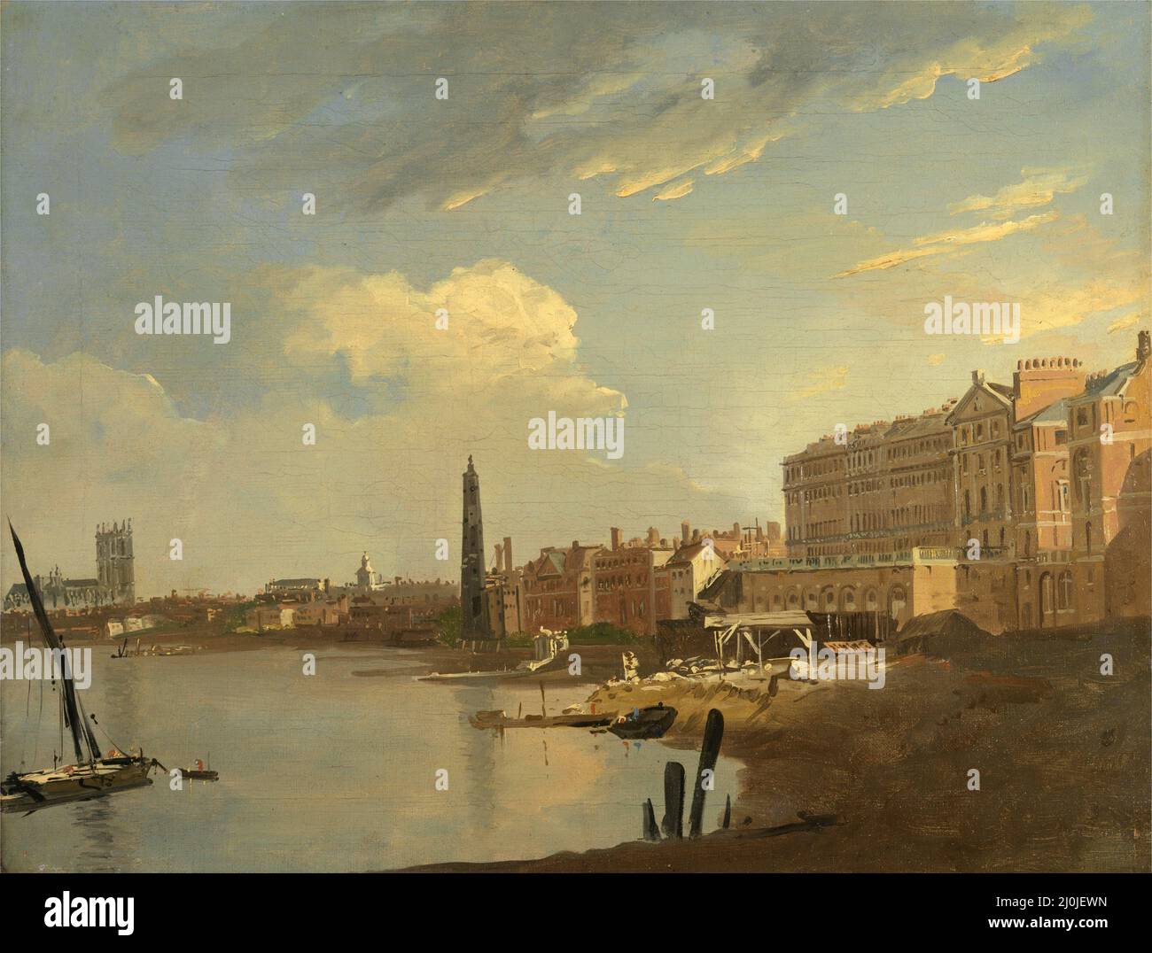 Die Themse und die Adelphi. Zugeschrieben William Hodges. Ca. 1772. Stockfoto