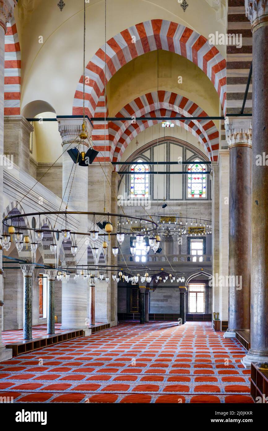 Innenraum der Blauen Moschee in Istambul, Türkei Stockfoto