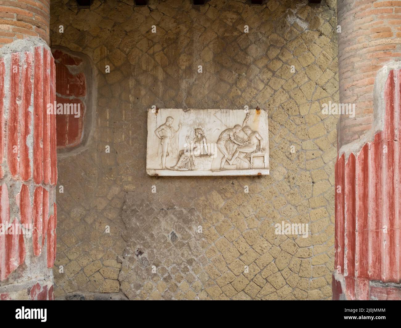 Detail der Casa dei Cervi, Herculaneum Stockfoto