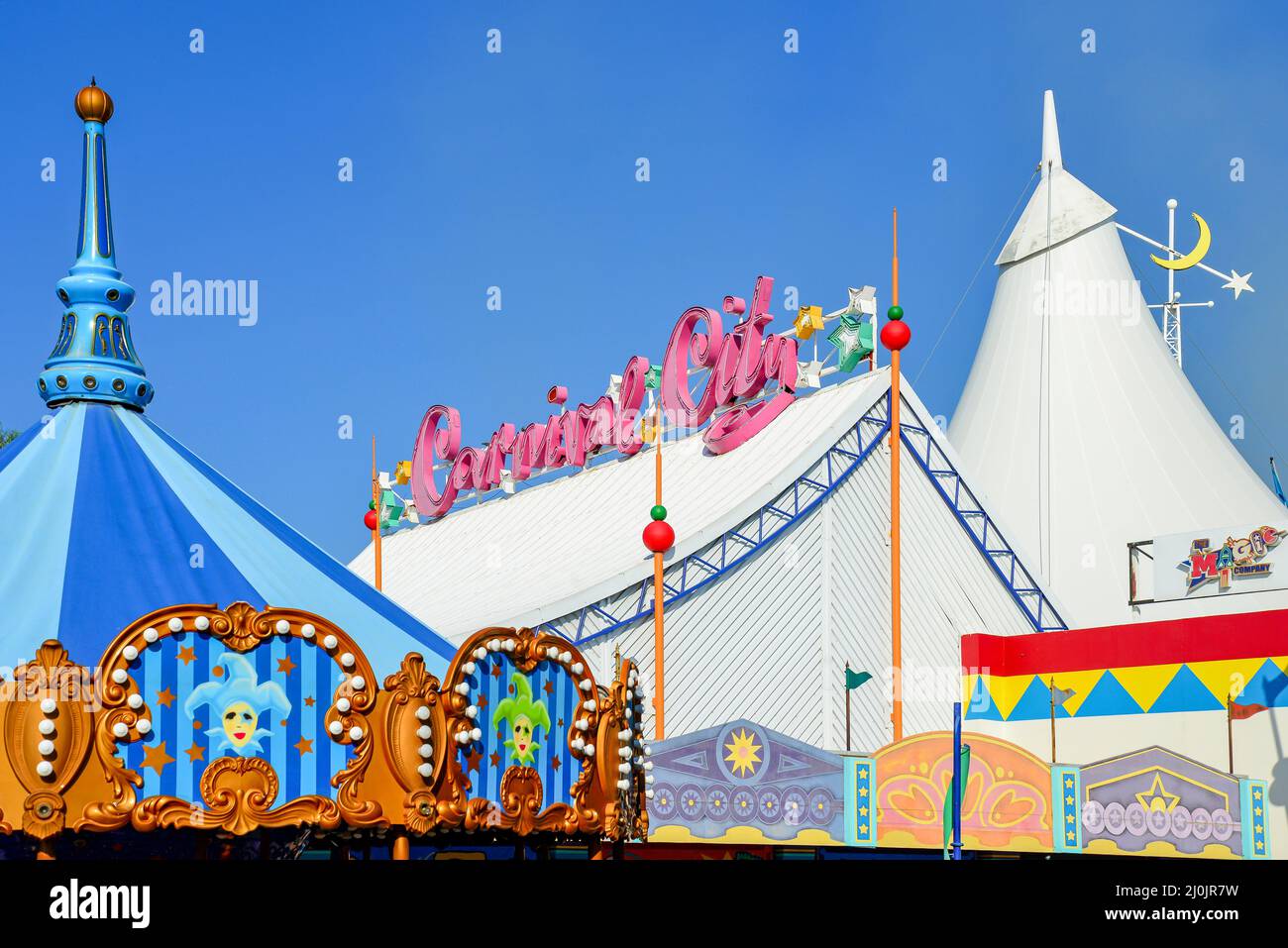 Messegelände an Karneval City Casino & Entertainment World, Brakpan, East Rand, größere Johannesberg, Provinz Gauteng, Südafrika Stockfoto