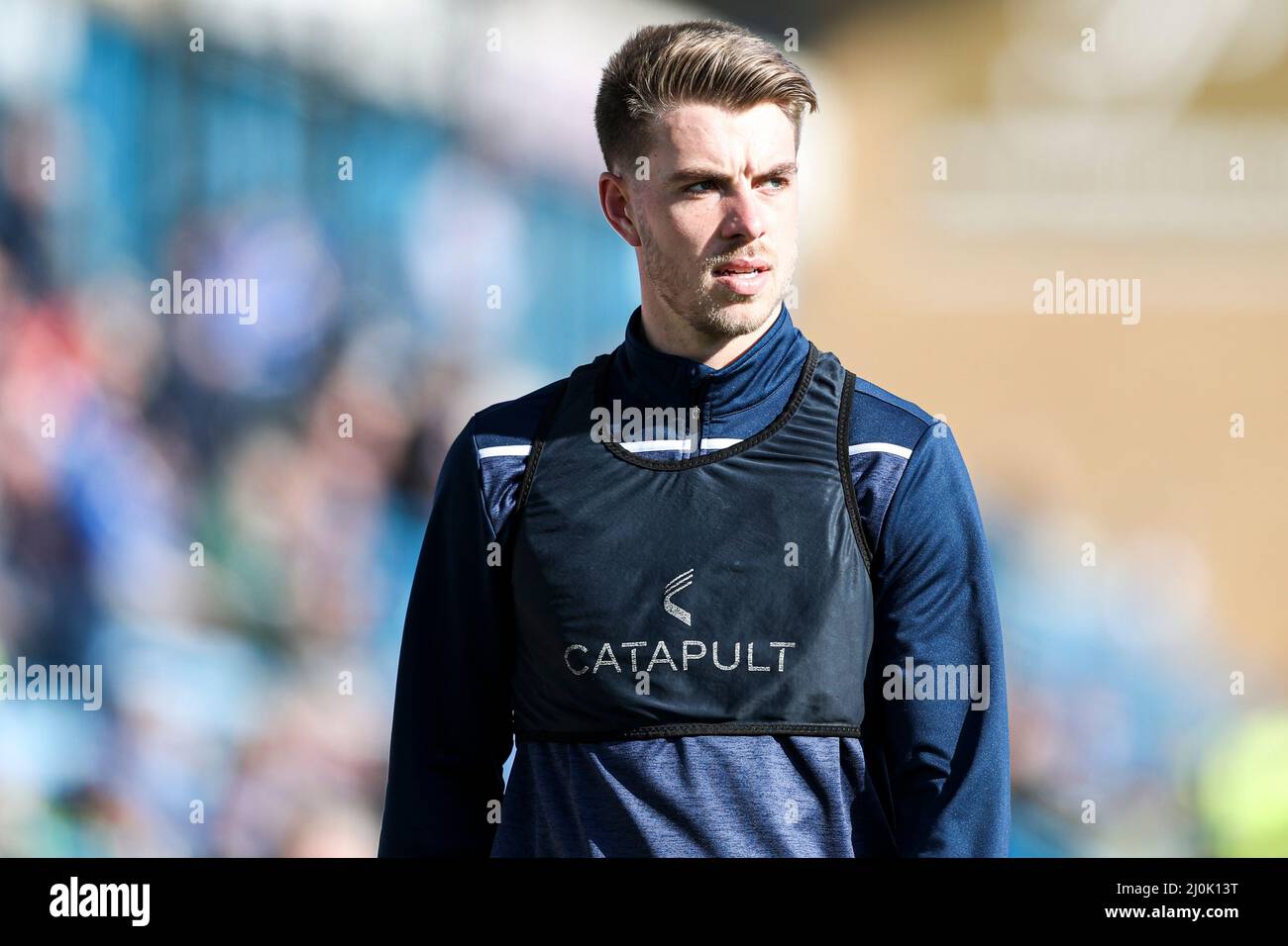 GILLINGHAM, GROSSBRITANNIEN. MÄR 19. Jack Tucker von Gillingham während des Sky Bet League 1-Spiels zwischen Gillingham und Sheffield Mittwoch im MEMS Priestfield Stadium, Gillingham am Samstag, 19.. März 2022. (Kredit: Tom West | MI News) Kredit: MI Nachrichten & Sport /Alamy Live News Stockfoto