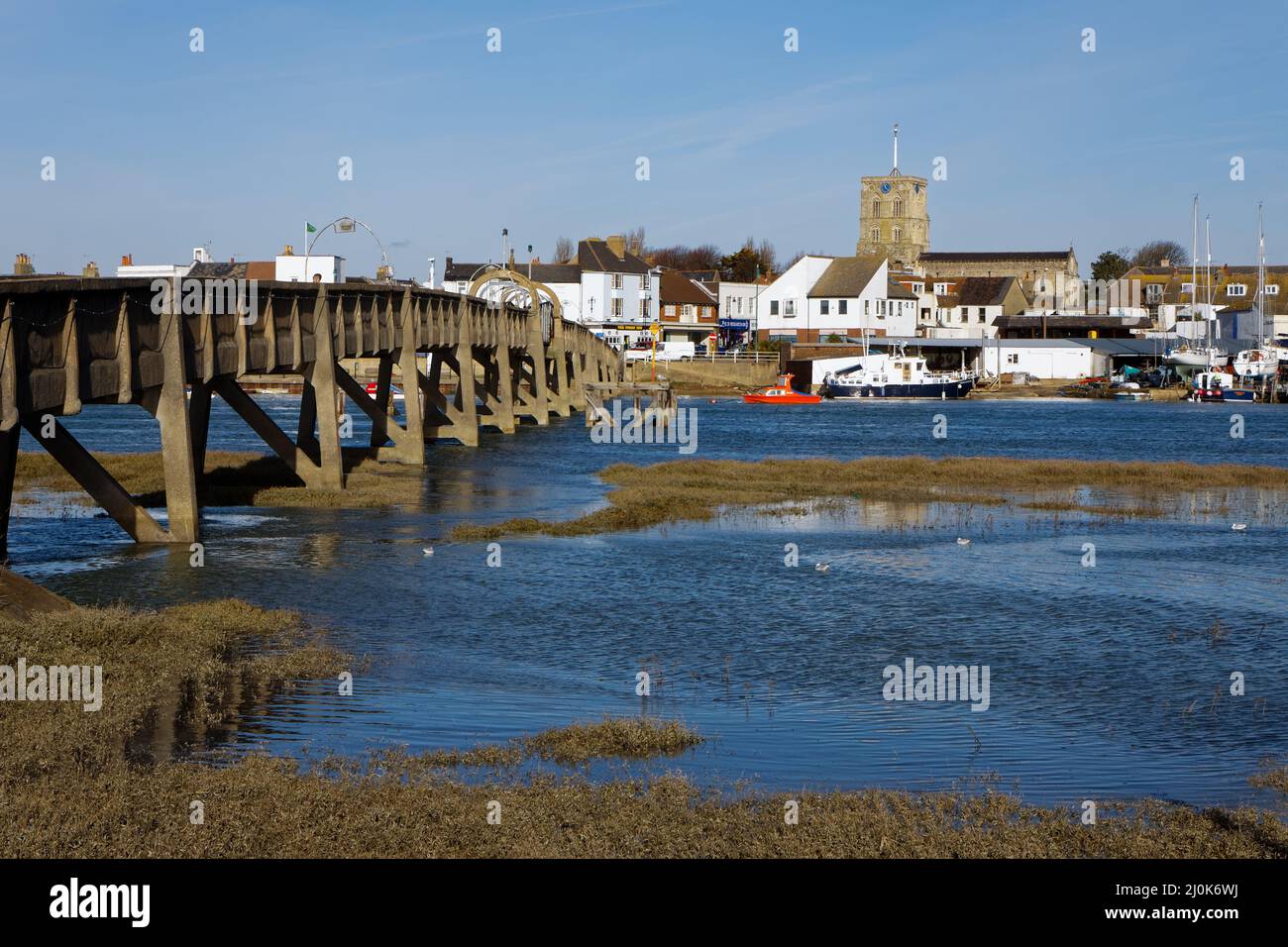 SHOREHAM-BY-SEA, WEST SUSSEX, Großbritannien - FEBRUAR 1 : Blick auf Shoreham-by-Sea, West Sussex am 1. Februar 2010 Stockfoto